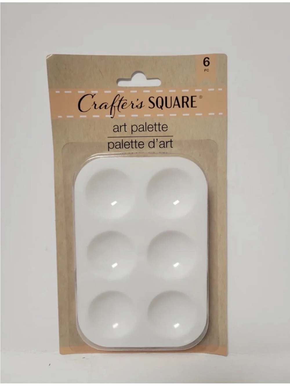 NEW Crafter's Square White 6 Piece at 6-Well Artist Palette